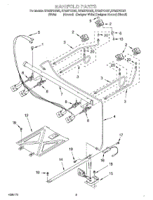 03 - Manifold parts for Whirlpool Range SF325PEGN5 from AppliancePartsPros.com