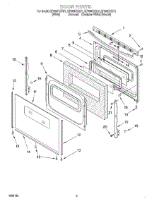 04 - Door parts for Whirlpool Range RF366PXGQ1 from AppliancePartsPros.com