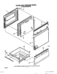 04 - Door And Drawer parts for Whirlpool Range RF366BXVW0 from AppliancePartsPros.com