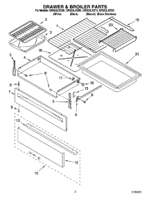 02 - Drawer & Broiler Parts parts for Whirlpool Range GR563LXSS0 from AppliancePartsPros.com