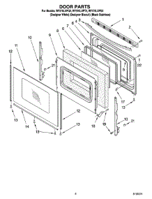 05 - Door Parts, Optional Parts parts for Whirlpool Range RF370LXPT2 from AppliancePartsPros.com