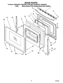 06 - Door Parts, Optional Parts parts for Whirlpool Range SF368LEPB2 from AppliancePartsPros.com