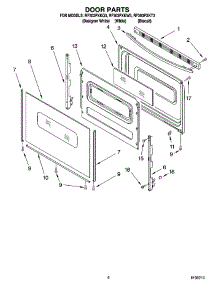 05 - Door Parts, Optional Parts parts for Whirlpool Range RF303PXKW3 from AppliancePartsPros.com