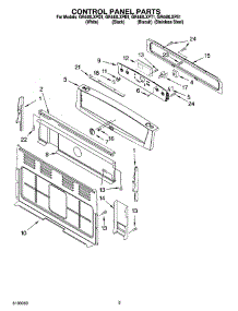 04 - Control Panel Parts parts for Whirlpool Range GR448LXPS1 from AppliancePartsPros.com