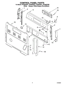 02 - Control Panel Parts parts for Whirlpool Range RF364PXPQ1 from AppliancePartsPros.com