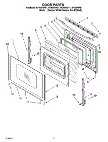 04 - Door Parts parts for Whirlpool Range RF364PXPQ1 from AppliancePartsPros.com