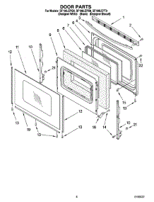06 - Door Parts, Optional Parts parts for Whirlpool Range SF196LEPT0 from AppliancePartsPros.com