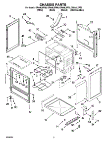 03 - Chassis Parts parts for Whirlpool Range GR448LXPB0 from AppliancePartsPros.com