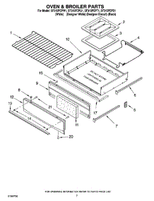 05 - Oven & Broiler Parts parts for Whirlpool Range SF315PEPB1 from AppliancePartsPros.com
