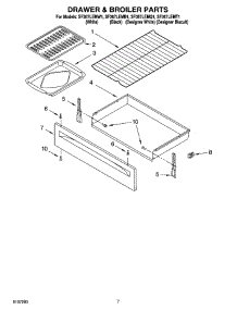 05 - Drawer & Broiler Parts parts for Whirlpool Range SF367LEMB1 from AppliancePartsPros.com