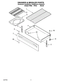 04 - Drawer & Broiler Parts parts for Whirlpool Range RF303PXKQ1 from AppliancePartsPros.com