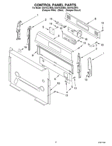02 - Control Panel Parts parts for Whirlpool Range GS470LEMB0 from AppliancePartsPros.com