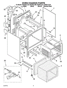 04 - Oven Chassis Parts parts for Whirlpool Range GR450LXLB0 from AppliancePartsPros.com