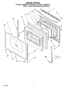 04 - Door parts for Whirlpool Range RF364PXKT1 from AppliancePartsPros.com