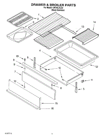 05 - Drawer & Broiler Parts, Miscellaneous Parts parts for Whirlpool Range GR445LXLS0 from AppliancePartsPros.com