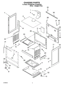 04 - Chassis parts for Whirlpool Range SF3020SKW0 from AppliancePartsPros.com