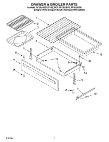 05 - Drawer And Broiler parts for Whirlpool Range RF196LXKT0 from AppliancePartsPros.com