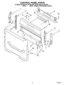 02 - Control Panel parts for Whirlpool Range SF379LEKQ0 from AppliancePartsPros.com