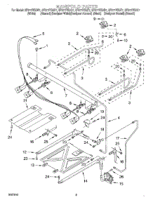 03 - Manifold parts for Whirlpool Range SF377PEGB7 from AppliancePartsPros.com