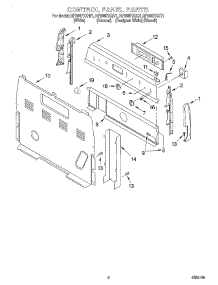 02 - Control Panel parts for Whirlpool Range RF366PXGT1 from AppliancePartsPros.com