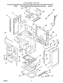 04 - Chassis parts for Whirlpool Range SF377PEGW5 from AppliancePartsPros.com