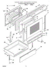 03 - Door And Drawer parts for Whirlpool Range GR450LXHB0 from AppliancePartsPros.com