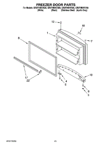 07 - Freezer Door Parts, Optional Parts parts for Whirlpool Refrigerator GR2FHMXVY00 from AppliancePartsPros.com