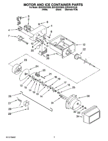 05 - Motor And Ice Container Parts parts for Whirlpool Refrigerator ED5HVEXVB00 from AppliancePartsPros.com