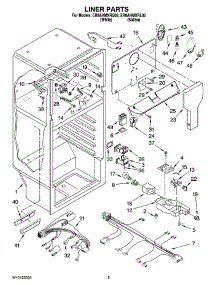 03 - Liner Parts parts for Whirlpool Refrigerator ER8AHMXRQ02 from AppliancePartsPros.com
