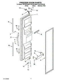 07 - Freezer Door Parts parts for Whirlpool Refrigerator ED5VHEXSQ00 from AppliancePartsPros.com