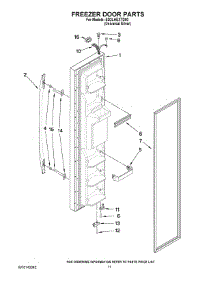 07 - Freezer Door Parts parts for Whirlpool Refrigerator ED2LHEXTD00 from AppliancePartsPros.com