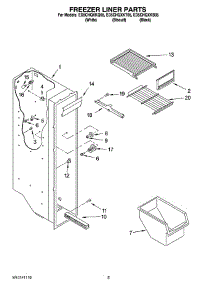 04 - Freezer Liner Parts parts for Whirlpool Refrigerator ED5CHQXKQ05 from AppliancePartsPros.com