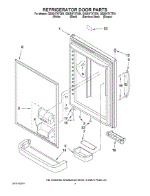 04 - Refrigerator Door Parts parts for Whirlpool Refrigerator GB2SHTXTT00 from AppliancePartsPros.com