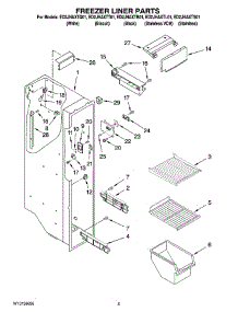04 - Freezer Liner Parts parts for Whirlpool Refrigerator ED2JHAXTL01 from AppliancePartsPros.com