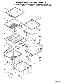03 - Refrigerator Shelf Parts parts for Whirlpool Refrigerator GD5RHAXTB01 from AppliancePartsPros.com