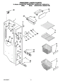 04 - Freezer Liner Parts parts for Whirlpool Refrigerator GD5RHAXTB01 from AppliancePartsPros.com