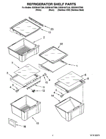 03 - Refrigerator Shelf Parts parts for Whirlpool Refrigerator GS5SHAXTL00 from AppliancePartsPros.com