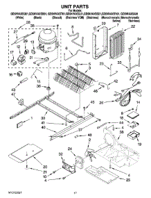 11 - Unit Parts parts for Whirlpool Refrigerator GD5NVAXSS01 from AppliancePartsPros.com