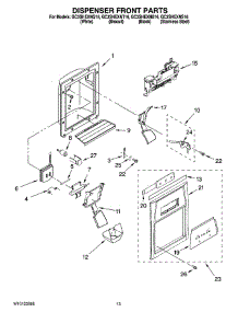 08 - Dispenser Front Parts parts for Whirlpool Refrigerator GC3SHEXNS16 from AppliancePartsPros.com