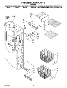 04 - Freezer Liner Parts parts for Whirlpool Refrigerator GS6NVEXSQ01 from AppliancePartsPros.com
