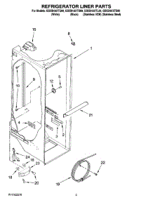 02 - Refrigerator Liner Parts parts for Whirlpool Refrigerator GS5SHAXTB00 from AppliancePartsPros.com