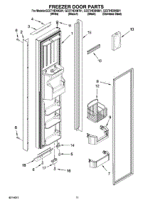 07 - Freezer Door Parts parts for Whirlpool Refrigerator GC5THEXNS01 from AppliancePartsPros.com