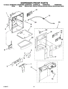 08 - Dispenser Front Parts parts for Whirlpool Refrigerator GS6NBEXRB00 from AppliancePartsPros.com