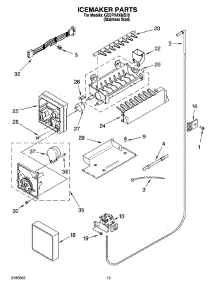 12 - Icemaker Parts parts for Whirlpool Refrigerator GD5PHAXMS10 from AppliancePartsPros.com