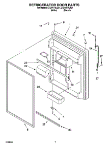 04 - Refrigerator Door Parts parts for Whirlpool Refrigerator ET2AHTXLQ01 from AppliancePartsPros.com