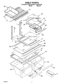 03 - Shelf parts for Whirlpool Refrigerator ET2AHTXLT00 from AppliancePartsPros.com
