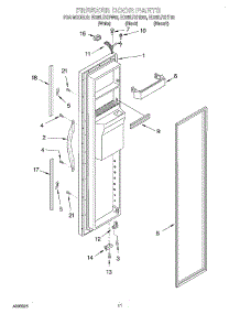 07 - Freezer Door parts for Whirlpool Refrigerator ED25LFXHW02 from AppliancePartsPros.com