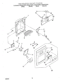 08 - Dispenser Front parts for Whirlpool Refrigerator ED25QFXHT01 from AppliancePartsPros.com