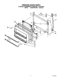 05 - Freezer Door parts for Whirlpool Refrigerator ET18ZKXZW00 from AppliancePartsPros.com