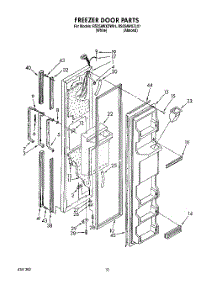 08 - Freezer Door parts for Whirlpool Refrigerator RS25AWXZW01 from AppliancePartsPros.com
